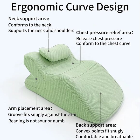 Triangle Back Cushion, Reading Pillow Backrest, Reading Wedge Pillow - Picture 10 of 16
